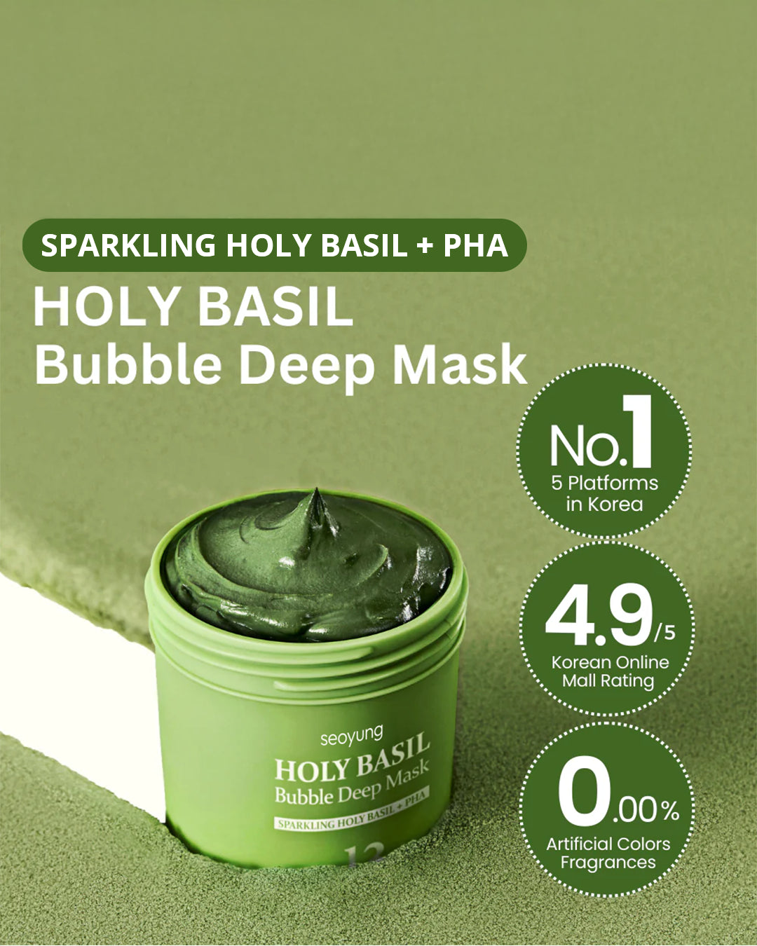 Holy Basil Sparkling Bubble Mask