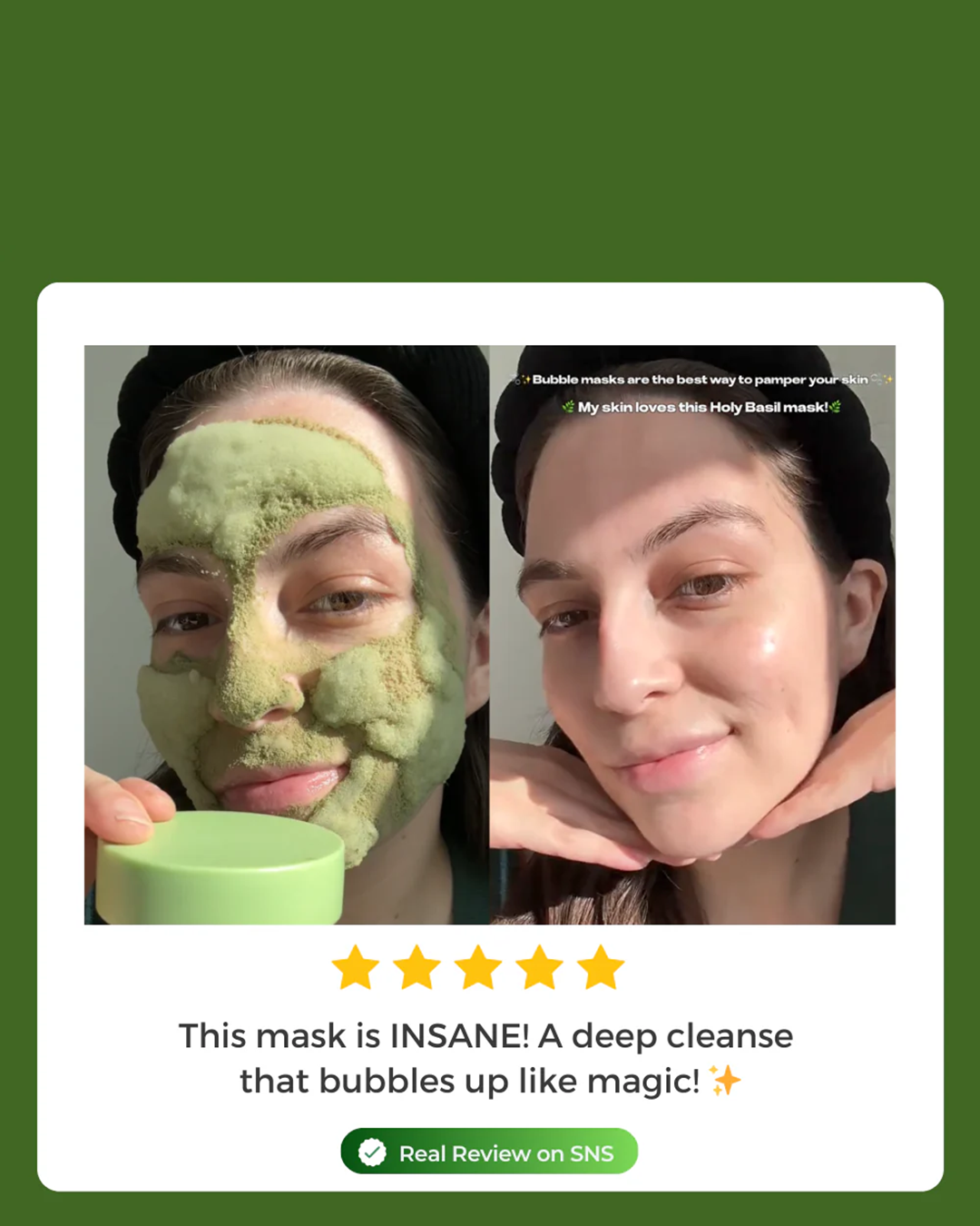 Holy Basil Sparkling Bubble Mask Free